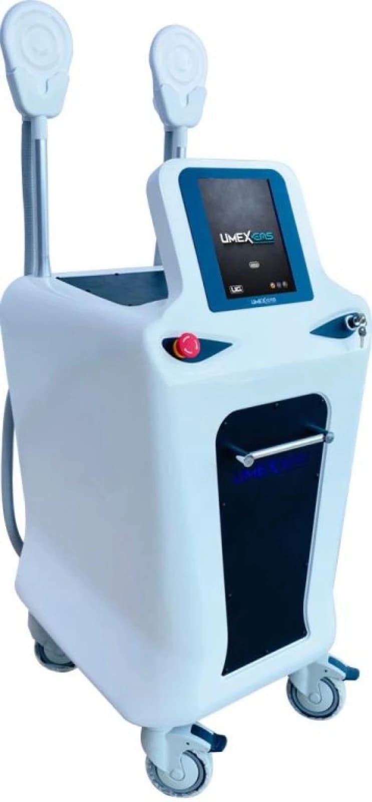 İki başlıklı UMEX EMS cihazı ürün tanıtım görseli